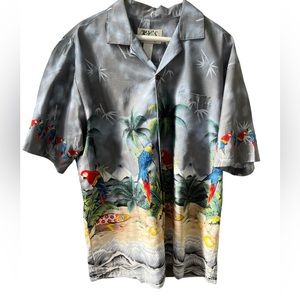Ky’s Hawaiian Vintage Parrot Surf Shirt Beach Hawaii